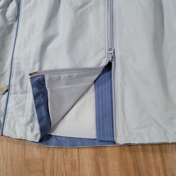 ☔️🔹️Columbia Blue Evolution Valley Two-Tone Zippered Jacket w/Hood Small - Picture 9 of 14